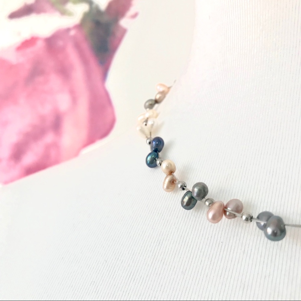 Genuine Freshwater Pearl Necklace - Multicolors!